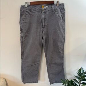Carhartt Men's Relaxed Fit Gravel Canvas Work Pants, 34x28